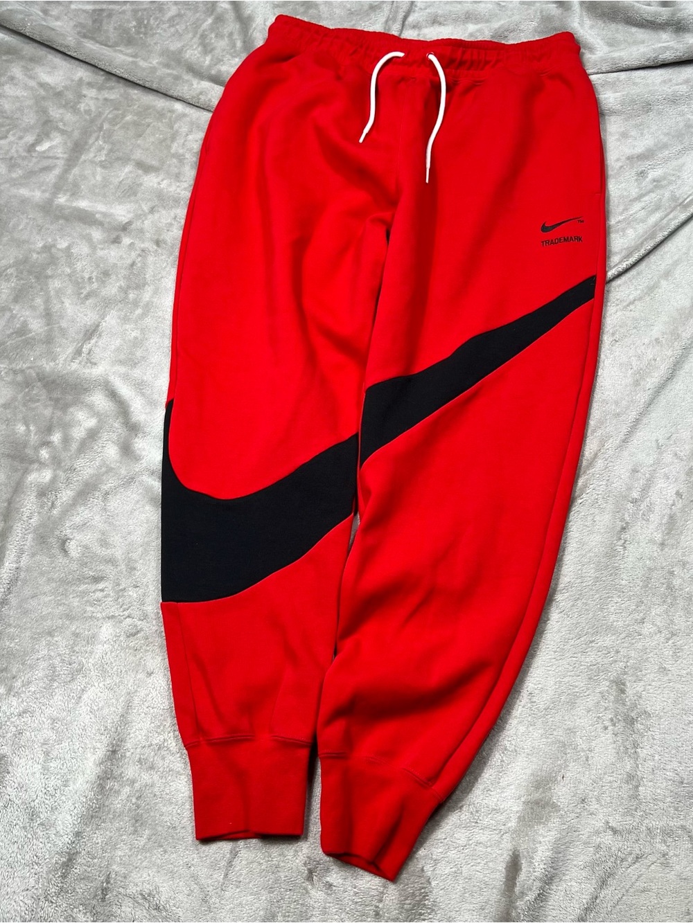 Nike NSW Big Swoosh Tech Fleece Joggers Mens L Red Logo Sweatpants DH1023 657